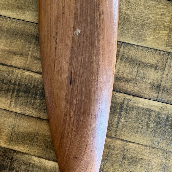 Mid-Century Modern teak tray Gondola style - Picture 3 of 7